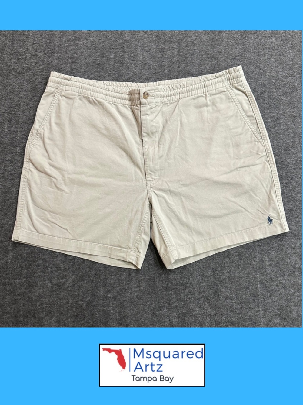 Polo Ralph Lauren Men's Classic Fit 6 Inch Khaki Drawstring Chino Shorts XL 40